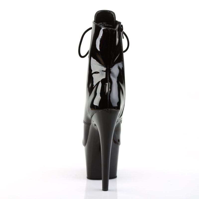 Pleaser Adore-1021 Laarzen Dames Zwart | RWJHM-BE