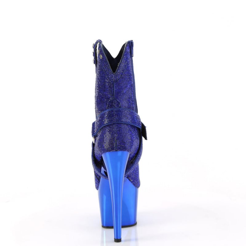 Pleaser Adore-1029CHRS Laarzen Dames Blauw | EWVDK-BE