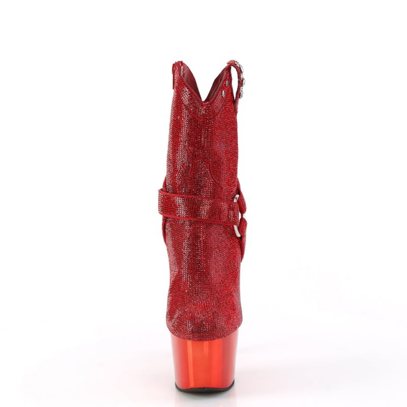 Pleaser Adore-1029CHRS Laarzen Dames Rood | VXKZH-BE