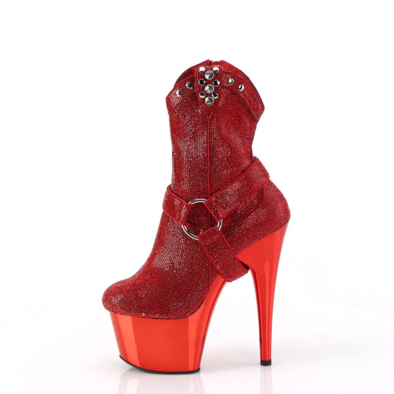 Pleaser Adore-1029CHRS Laarzen Dames Rood | VXKZH-BE