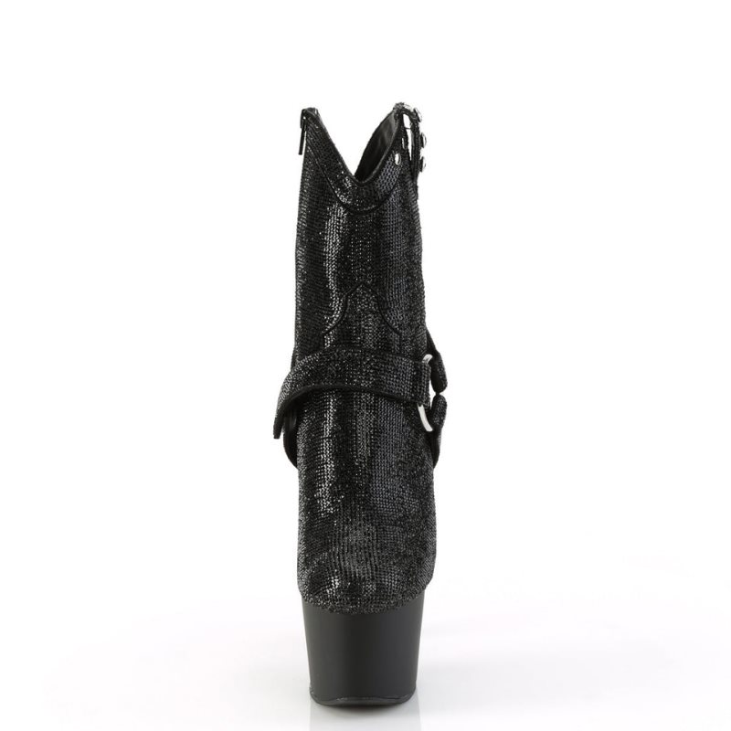 Pleaser Adore-1029RS Laarzen Dames Zwart | KMYLD-BE