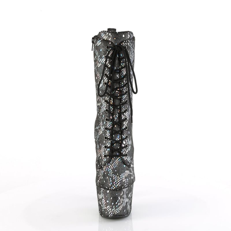 Pleaser Adore-1040SPF Laarzen Dames Zilver | TZQPV-BE