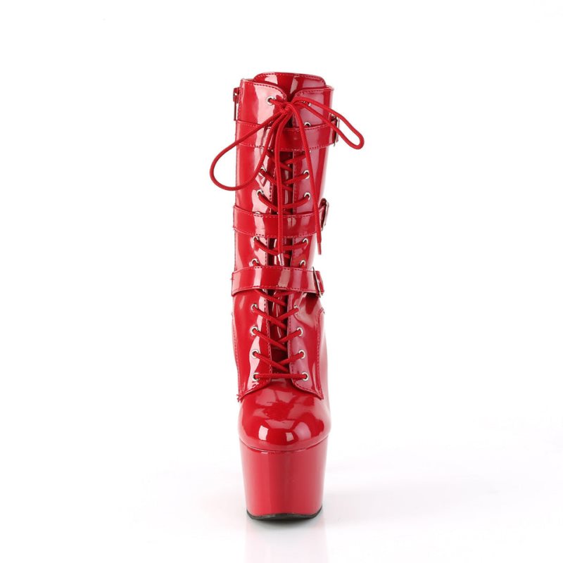 Pleaser Adore-1043 Laarzen Dames Rood | JQWKR-BE