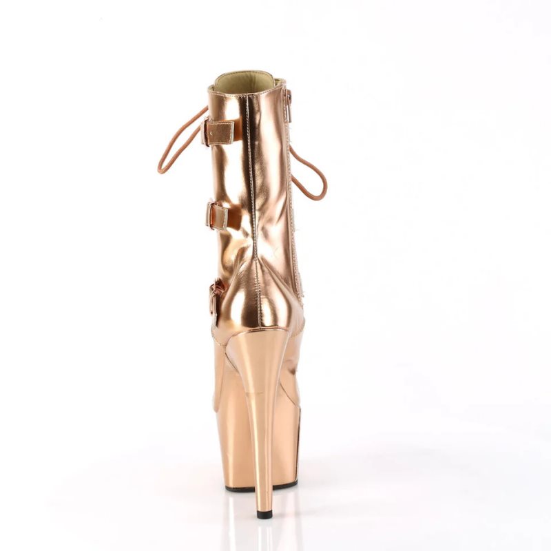 Pleaser Adore-1043 Laarzen Dames Roze Goud | RXCFS-BE
