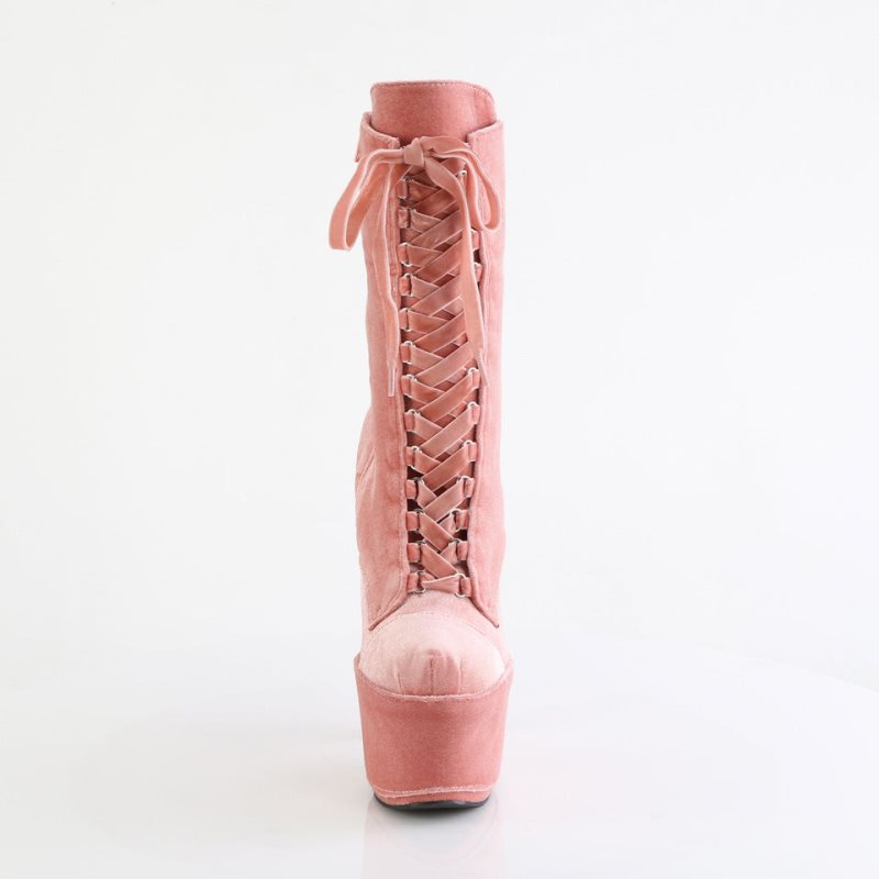 Pleaser Adore-1045VEL Laarzen Dames Roze | KSFQA-BE