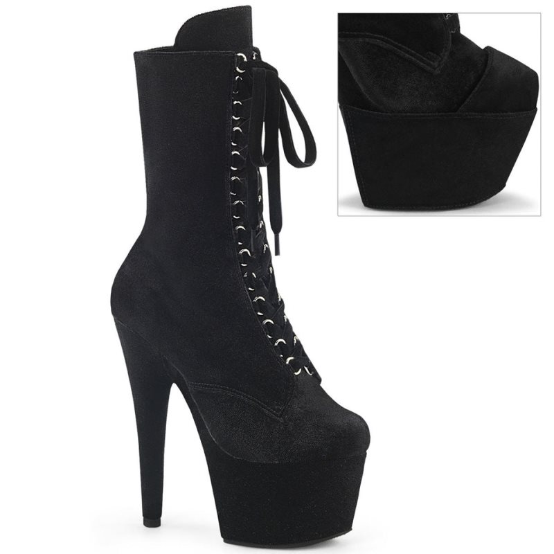 Pleaser Adore-1045VEL Laarzen Dames Zwart | WJFGS-BE