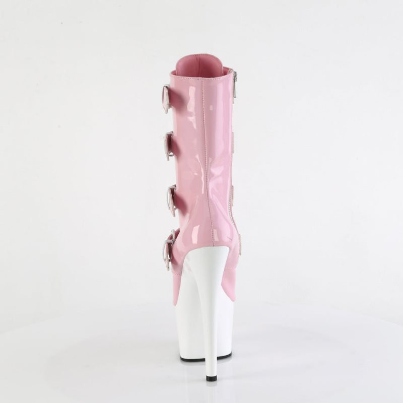 Pleaser Adore-1046TT Laarzen Dames Roze Wit | LTQEN-BE