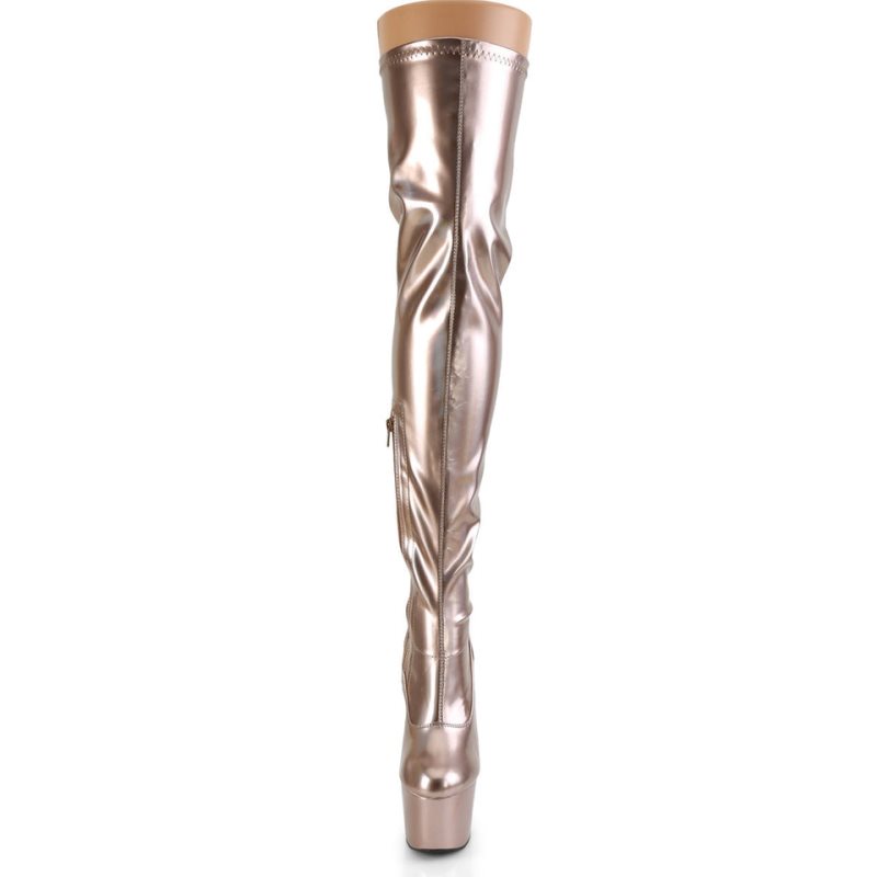 Pleaser Adore-3000HWR Hoge Hakken Dames Roze Goud | CBTRA-BE