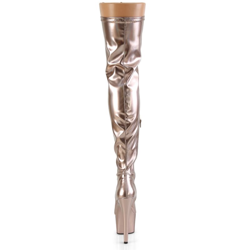 Pleaser Adore-3000HWR Hoge Hakken Dames Roze Goud | CBTRA-BE