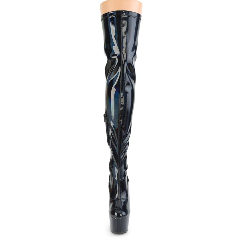 Pleaser Adore-3000HWR Hologram Hoge Hakken Dames Zwart | ZWVGI-BE