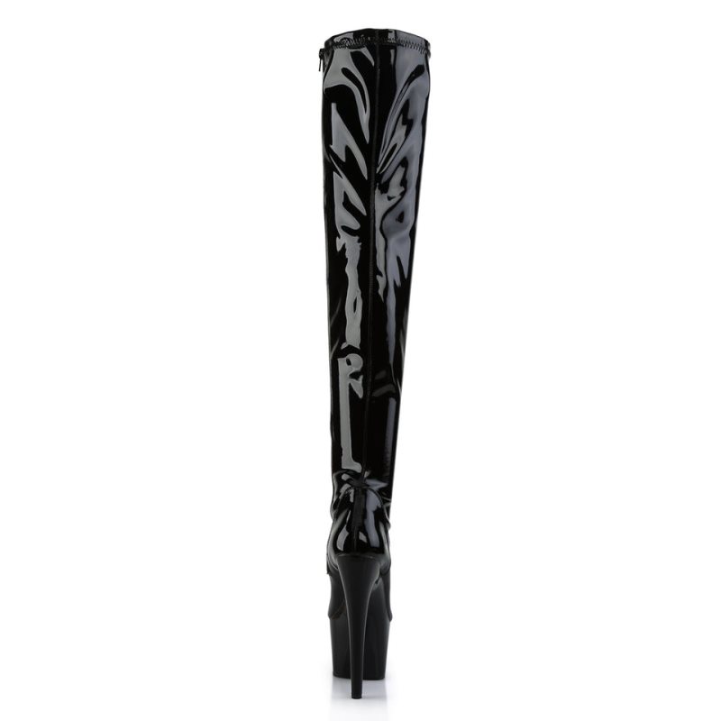 Pleaser Adore-3000 Hoge Hakken Dames Zwart | FZAYX-BE