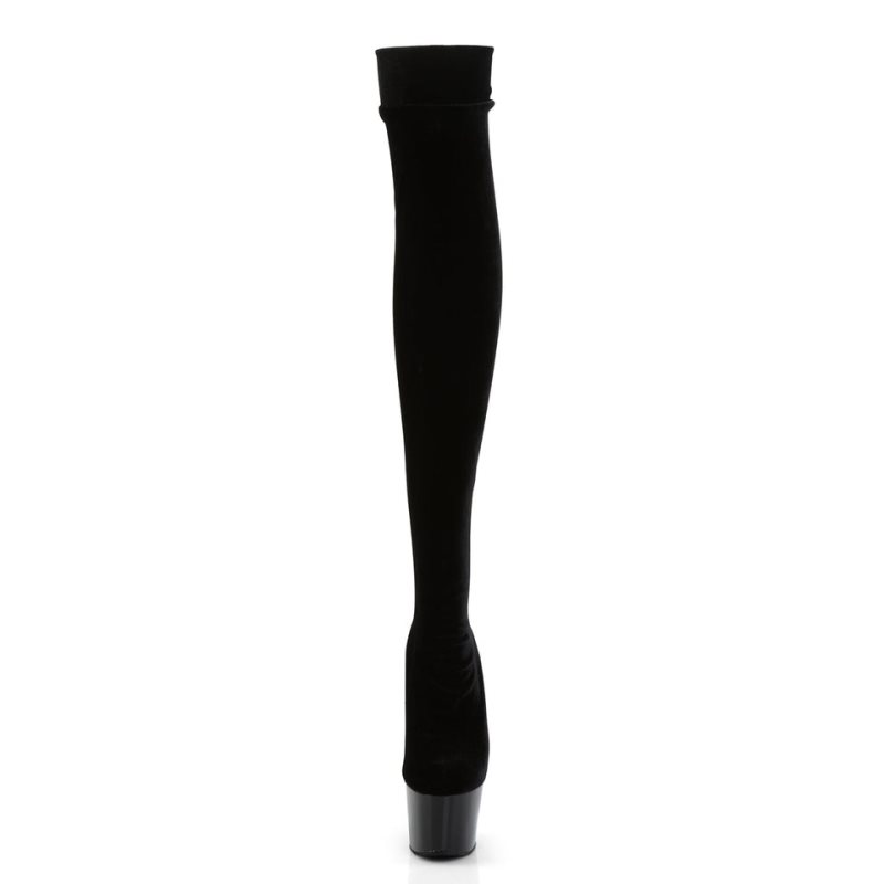 Pleaser Adore-3002 Hoge Hakken Dames Zwart | AMJLU-BE