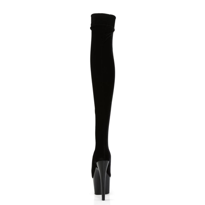 Pleaser Adore-3002 Hoge Hakken Dames Zwart | AMJLU-BE
