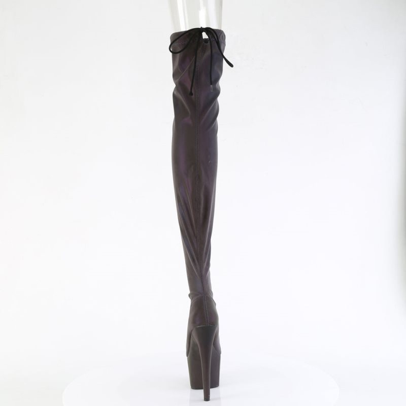 Pleaser Adore-3008REFL Hoge Hakken Dames Groen Paars | OGATP-BE