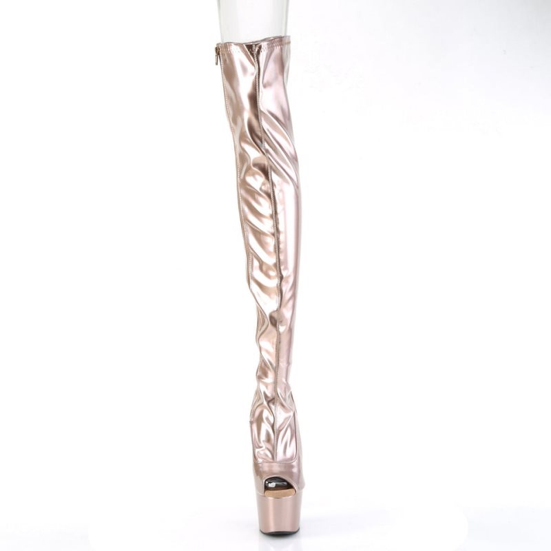 Pleaser Adore-3011HWR Hoge Hakken Dames Roze Goud | OLVRB-BE