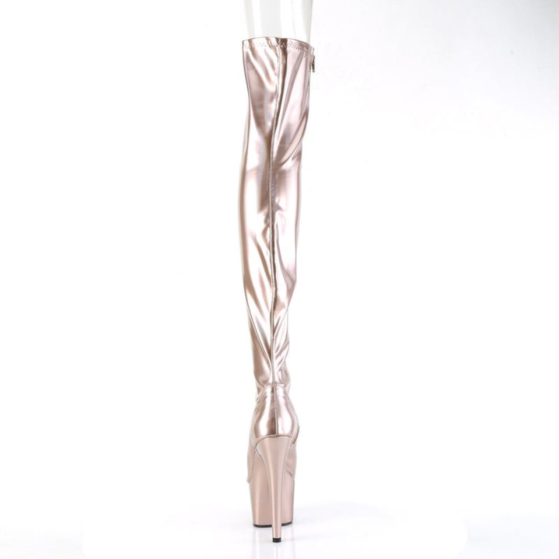 Pleaser Adore-3011HWR Hoge Hakken Dames Roze Goud | OLVRB-BE
