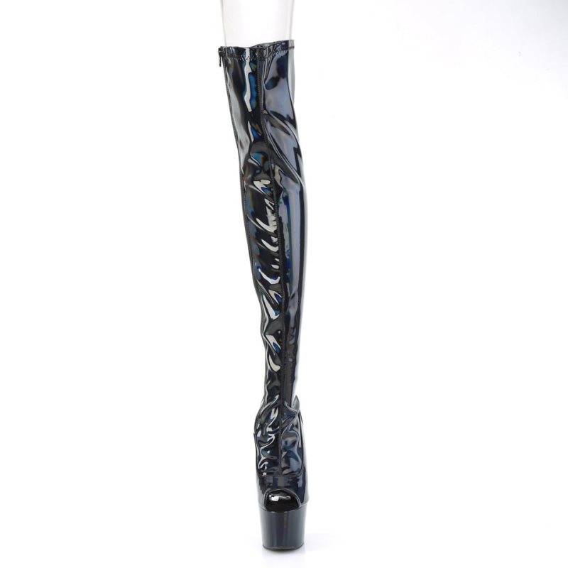 Pleaser Adore-3011HWR Hoge Hakken Dames Zwart | VASFG-BE