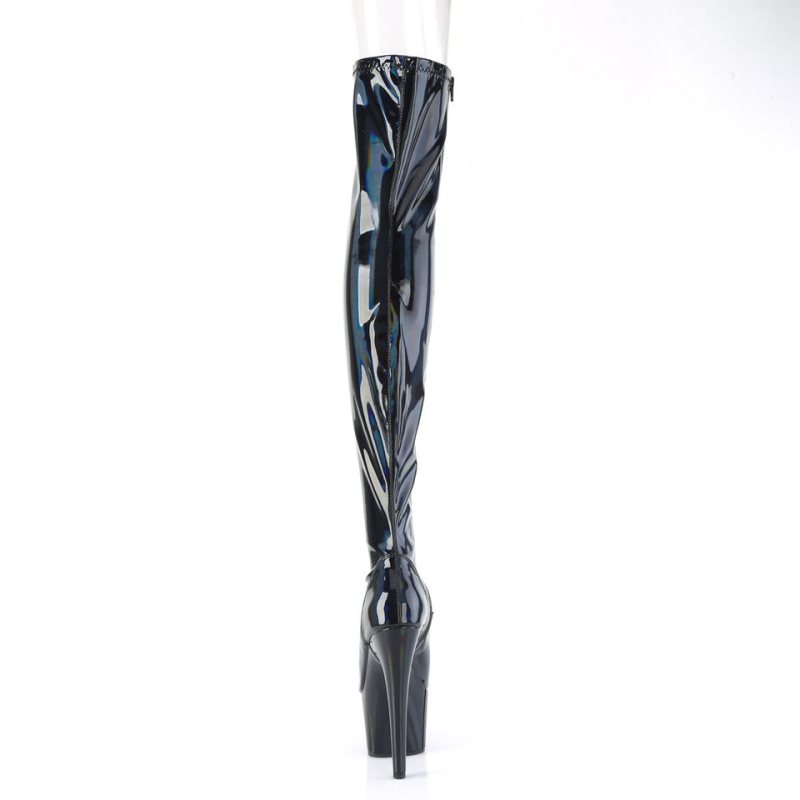 Pleaser Adore-3011HWR Hoge Hakken Dames Zwart | VASFG-BE