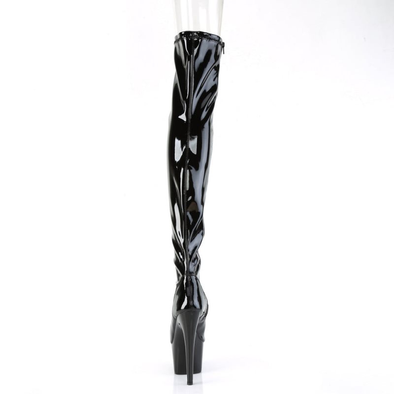 Pleaser Adore-3011 Hoge Hakken Dames Zwart | KBYIX-BE