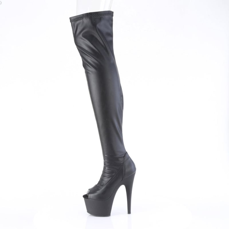 Pleaser Adore-3011 Vegan Leather Hoge Hakken Dames Zwart | AQUTJ-BE