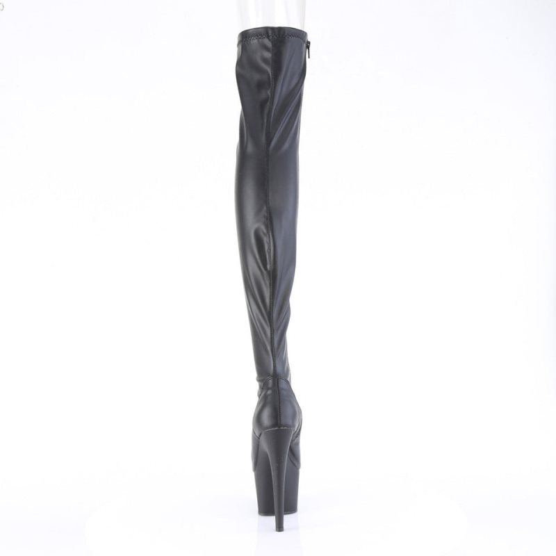 Pleaser Adore-3011 Vegan Leather Hoge Hakken Dames Zwart | AQUTJ-BE