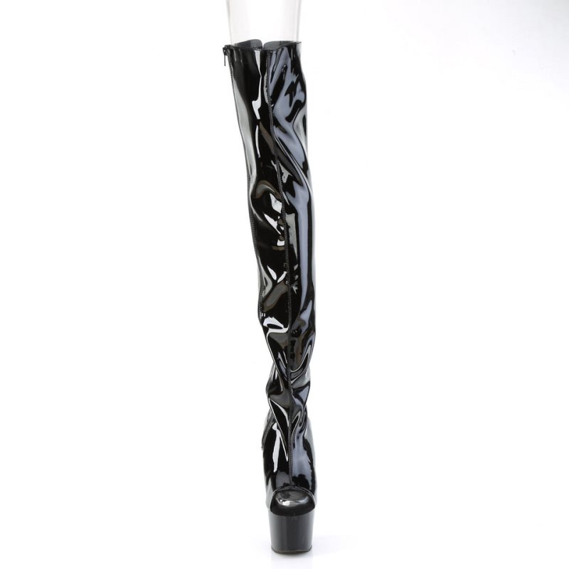 Pleaser Adore-3017 Hoge Hakken Dames Zwart | NCYXD-BE