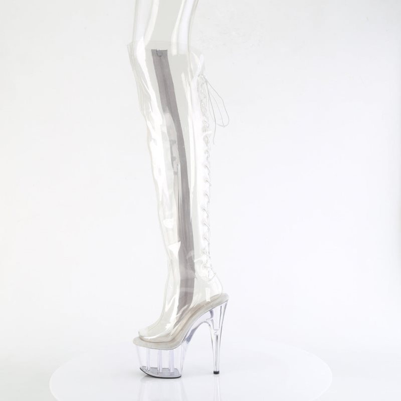 Pleaser Adore-3019C Hoge Hakken Dames Clear | FTYQG-BE