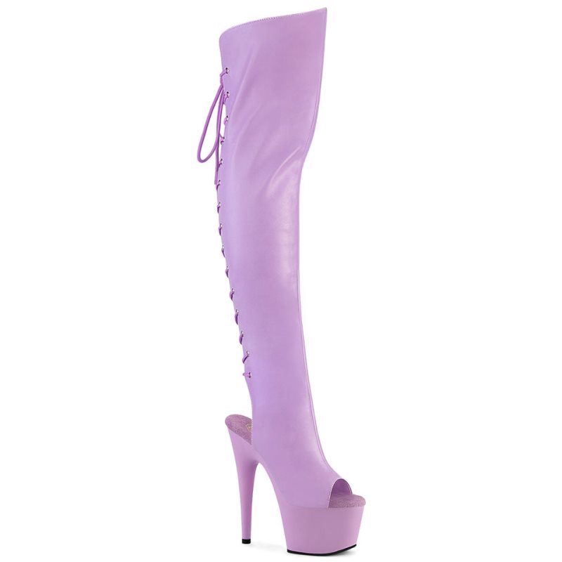 Pleaser Adore-3019 Faux Leather Hoge Hakken Dames Lavendel | CNZWF-BE