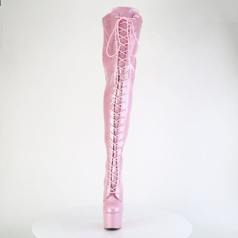 Pleaser Adore-3020GP Glitter Hoge Hakken Dames Roze | THKPZ-BE