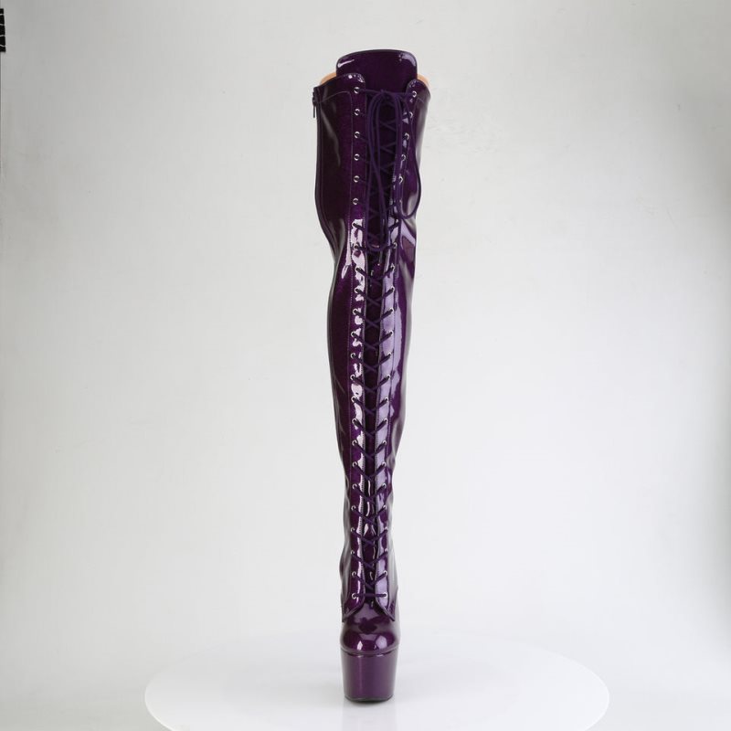 Pleaser Adore-3020GP Glitter Hoge Hakken Dames Paars | CVYTF-BE