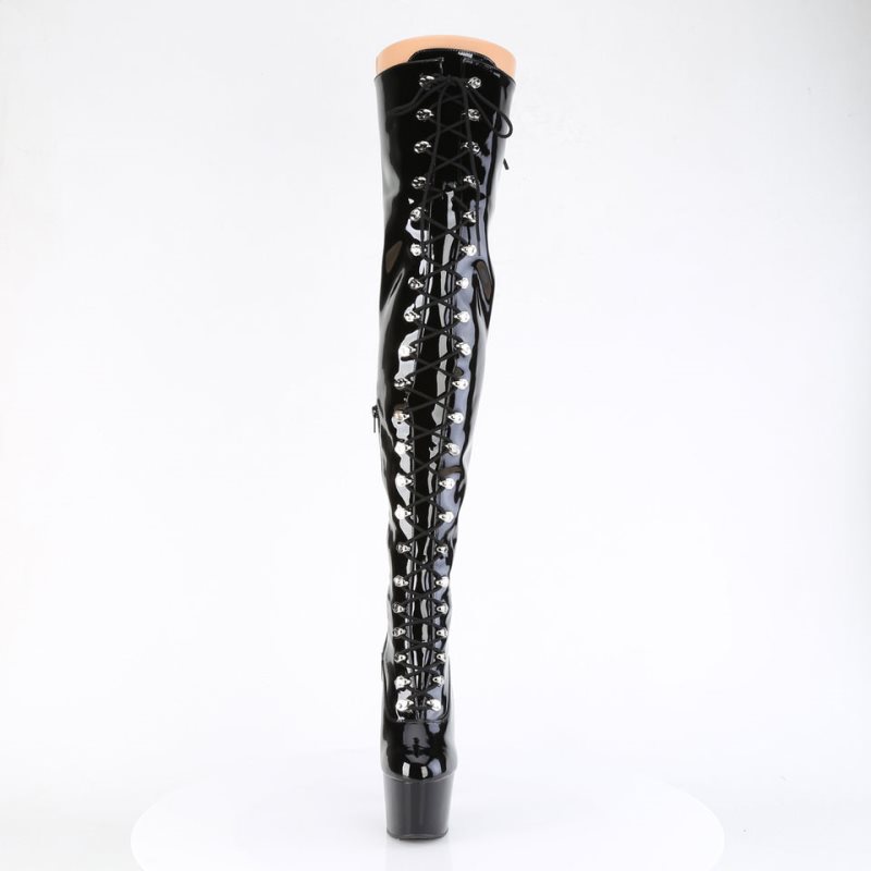 Pleaser Adore-3022 Hoge Hakken Dames Zwart | EFLUH-BE