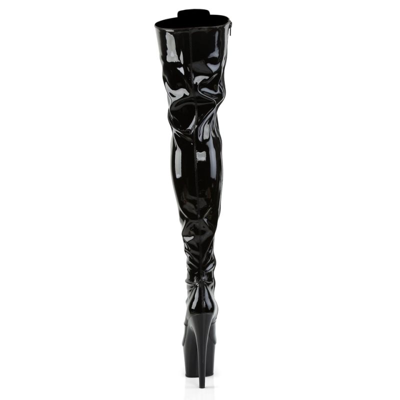 Pleaser Adore-3023 Hoge Hakken Dames Zwart | UOXNY-BE