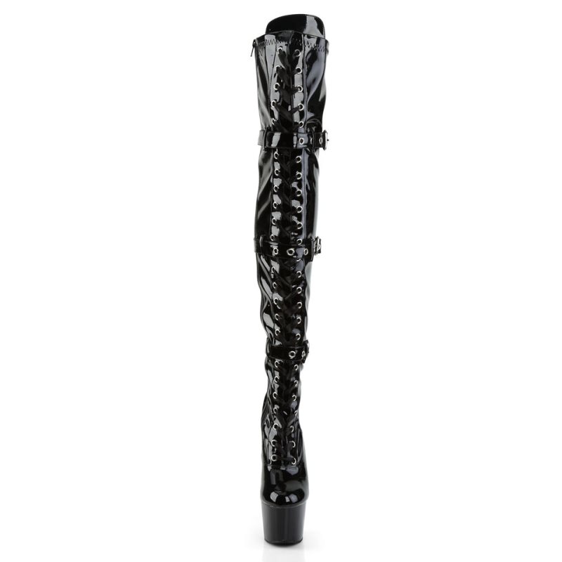 Pleaser Adore-3028 Hoge Hakken Dames Zwart | XBERQ-BE