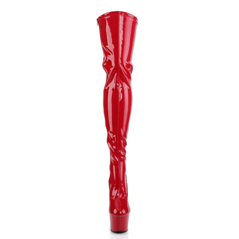 Pleaser Adore-3063 Hoge Hakken Dames Rood | VICOJ-BE