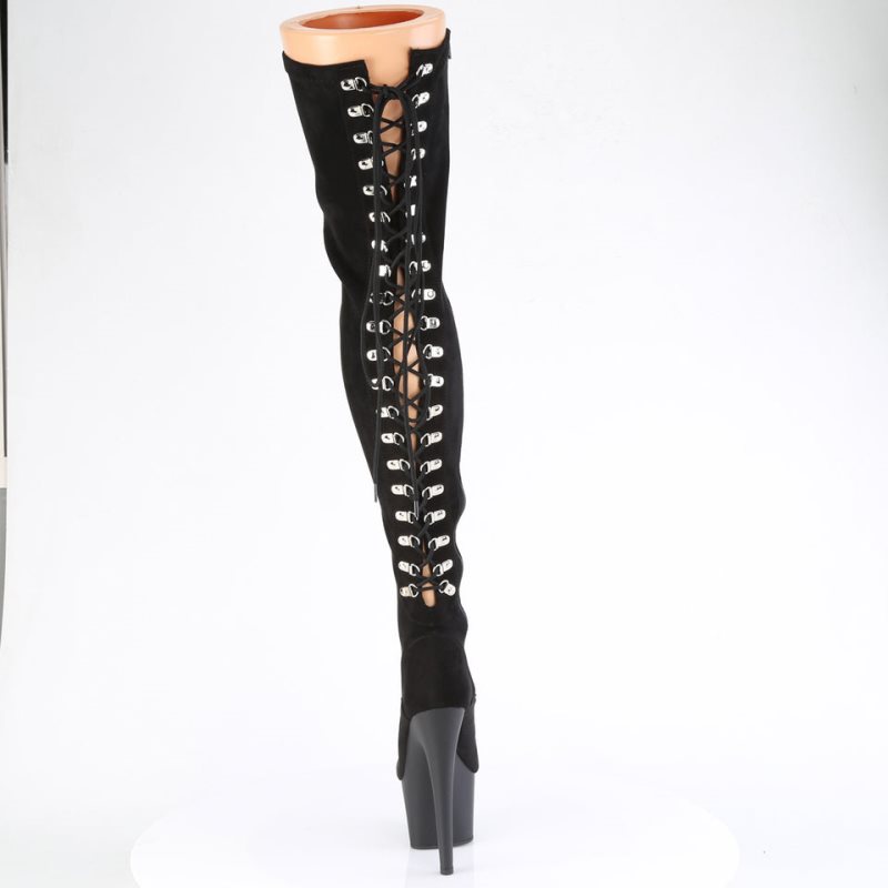 Pleaser Adore-3063 Hoge Hakken Dames Zwart | JONGI-BE