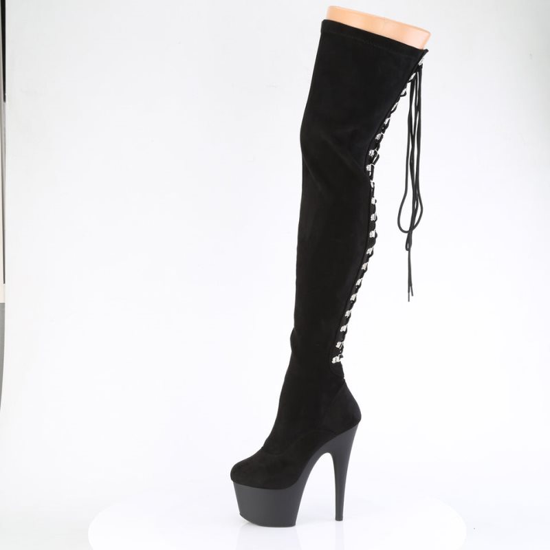 Pleaser Adore-3063 Hoge Hakken Dames Zwart | JONGI-BE