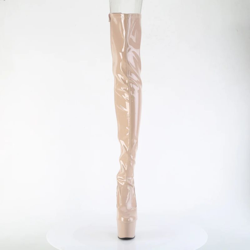 Pleaser Adore-3850 Hoge Hakken Dames Beige | CELYS-BE