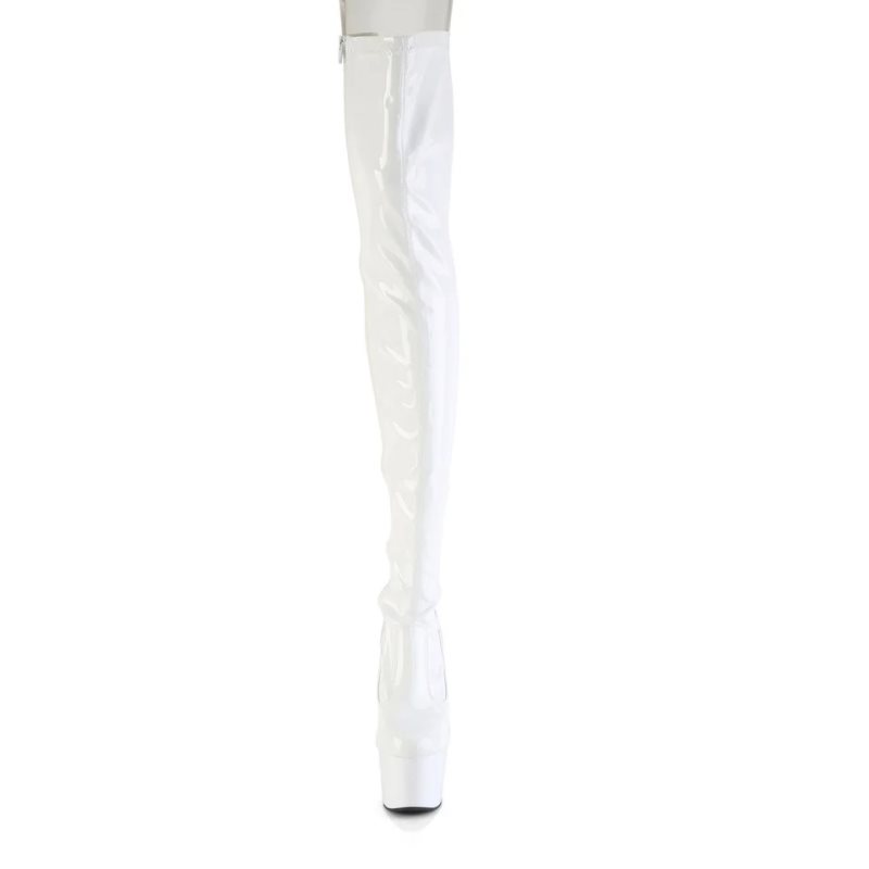 Pleaser Adore-3850 Hoge Hakken Dames Wit | LQGCK-BE