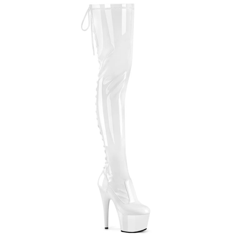 Pleaser Adore-3850 Hoge Hakken Dames Wit | LQGCK-BE