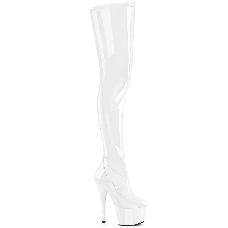 Pleaser Adore-4000 Hoge Hakken Dames Wit | AGPKV-BE