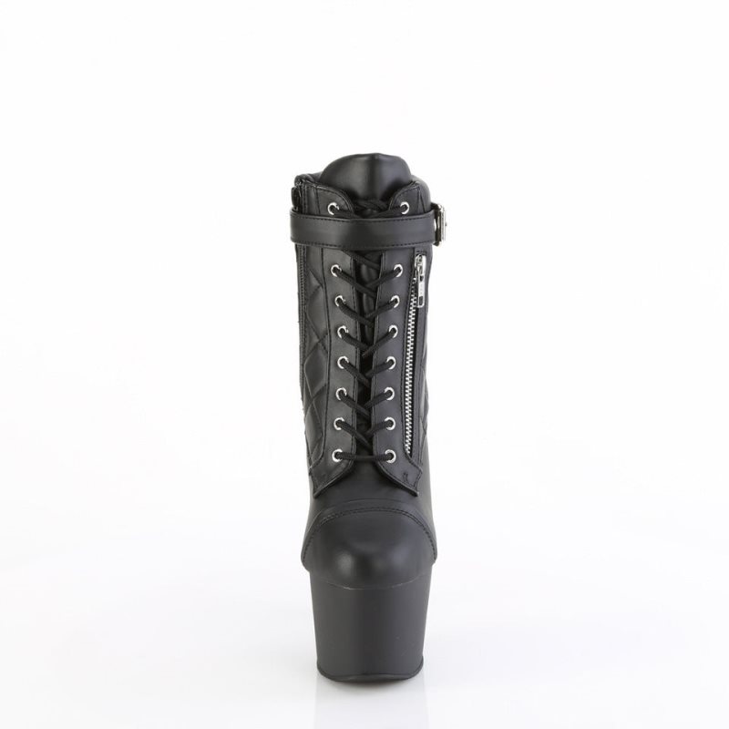 Pleaser Adore-700-05 Vegan Leather Laarzen Dames Zwart | MRTUC-BE