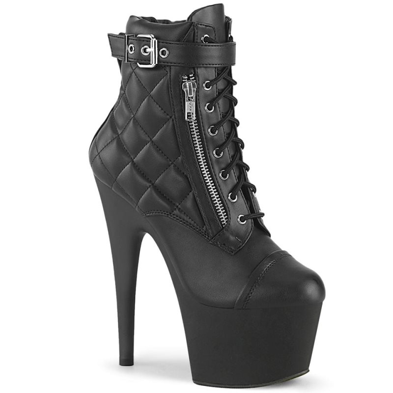 Pleaser Adore-700-05 Vegan Leather Laarzen Dames Zwart | MRTUC-BE