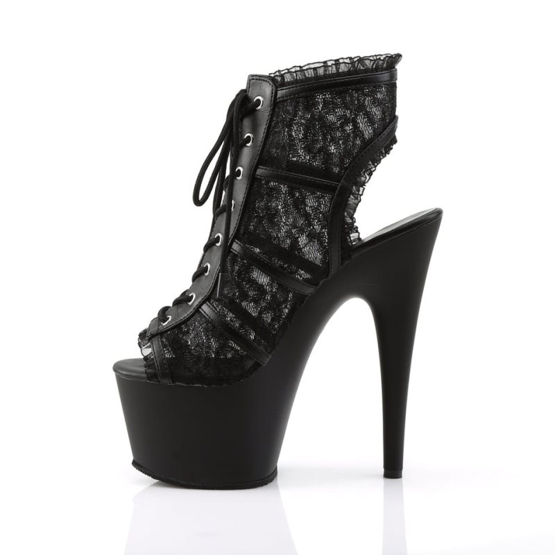 Pleaser Adore-796LC Laarzen Dames Zwart | ESNLI-BE