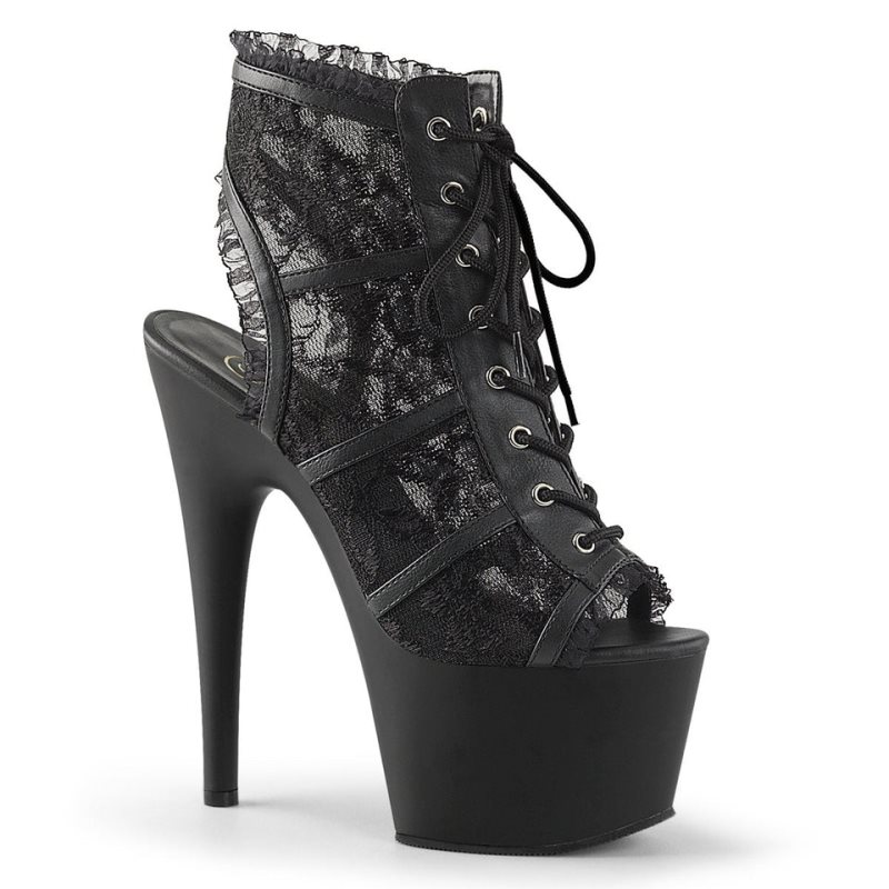 Pleaser Adore-796LC Laarzen Dames Zwart | ESNLI-BE