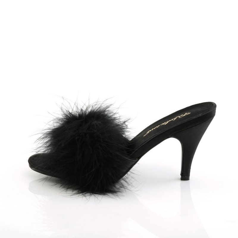 Pleaser Amour-03 Badslippers Dames Zwart | IQXMR-BE