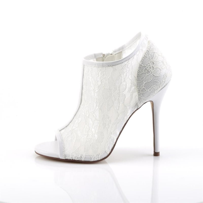 Pleaser Amuse-56 Laarzen Dames Wit | GEZSI-BE