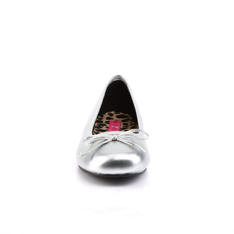 Pleaser Anna-01 Ballerinas Dames Zilver | CLRMS-BE