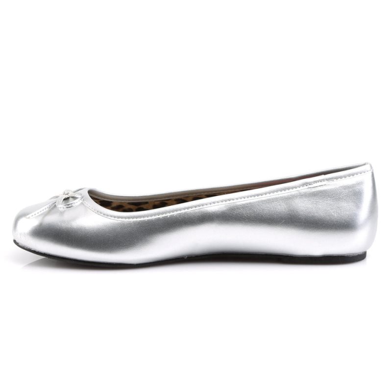 Pleaser Anna-01 Ballerinas Dames Zilver | CLRMS-BE