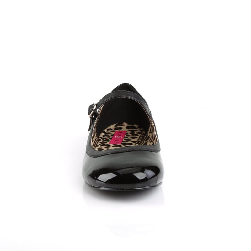 Pleaser Anna-02 Vegan Leather Ballerinas Dames Zwart | PNLGH-BE