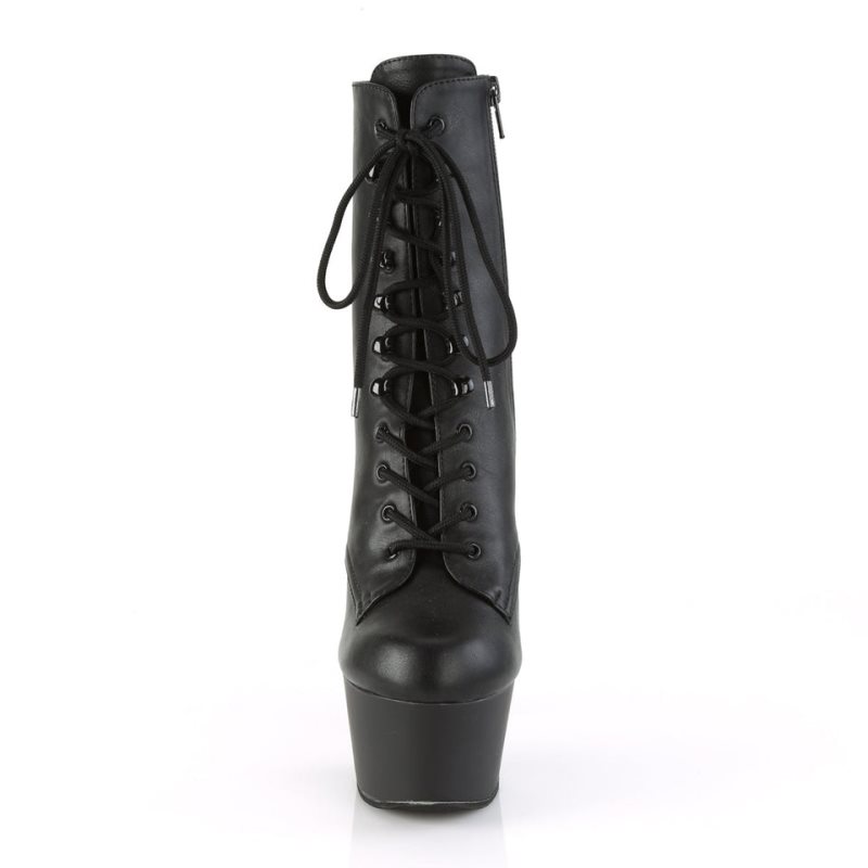 Pleaser Aspire-1020 Vegan Leather Laarzen Dames Zwart | GCKSV-BE